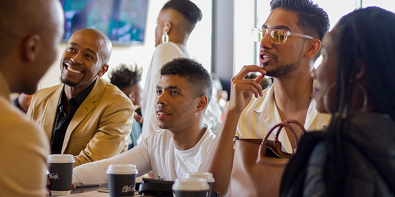 Presenter Search on 3 Joburg contestants enjoying their McCafe